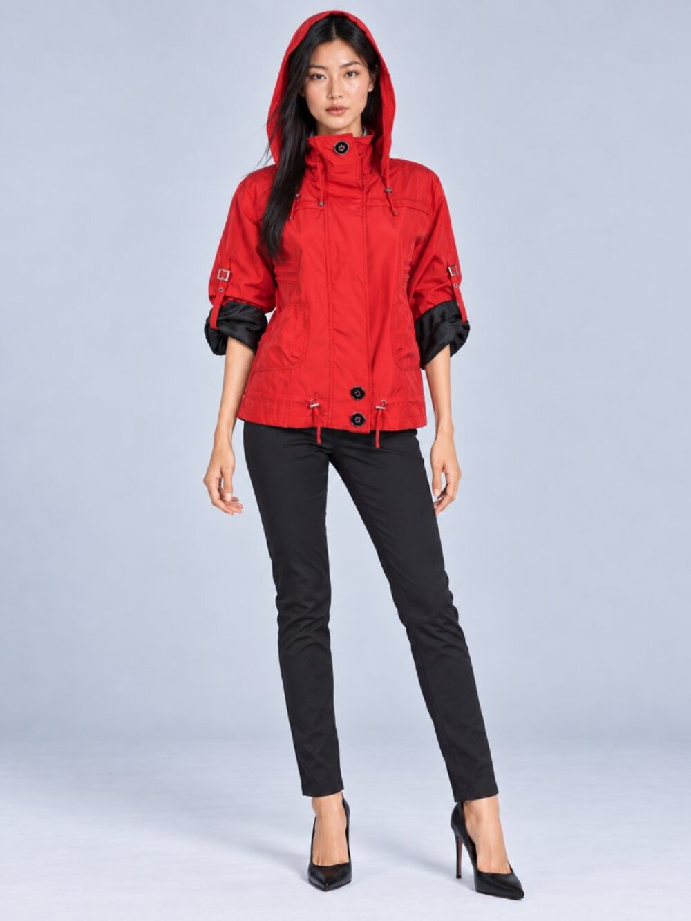 Marcona Sprint Red Hooded Jacket — Size L